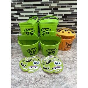 McDonald’s 2023 Halloween Classic Boo Bucket Green Monster & Orange Pail